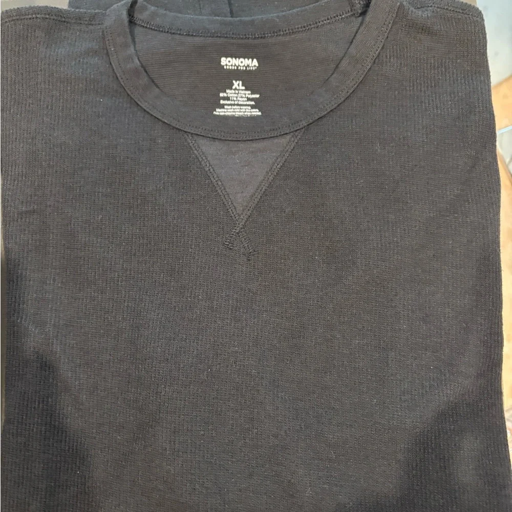 3 pc Sonoma Men's Long Sleeve THERMALS BUNDLE -BLACK -GRAY-BROWN